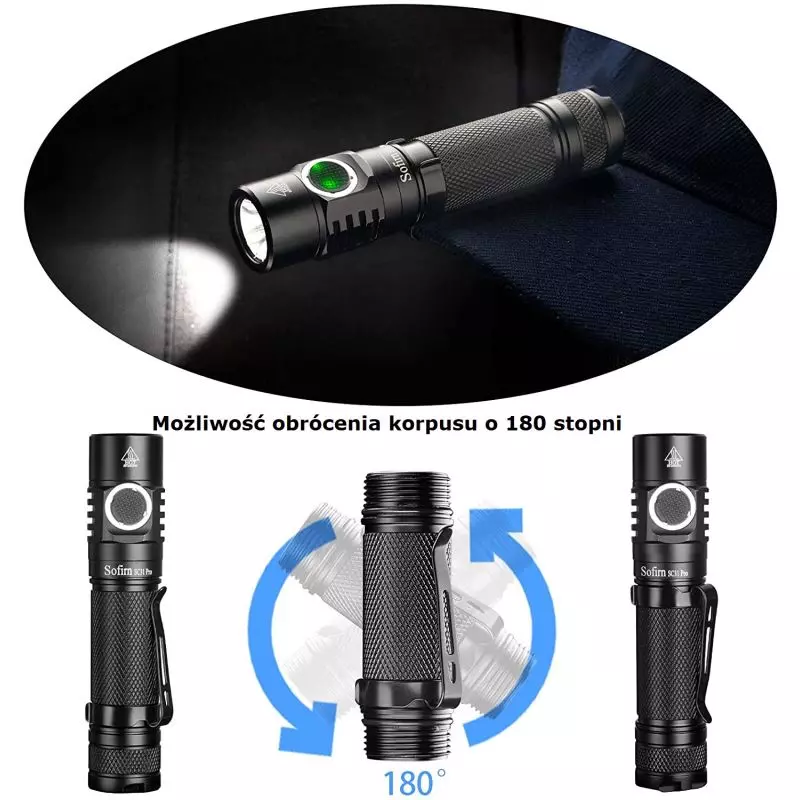 Sofirn Sc31 Pro Powerful Rechargeable LED Flashlight 18650 Torch USB C  Sst40 200